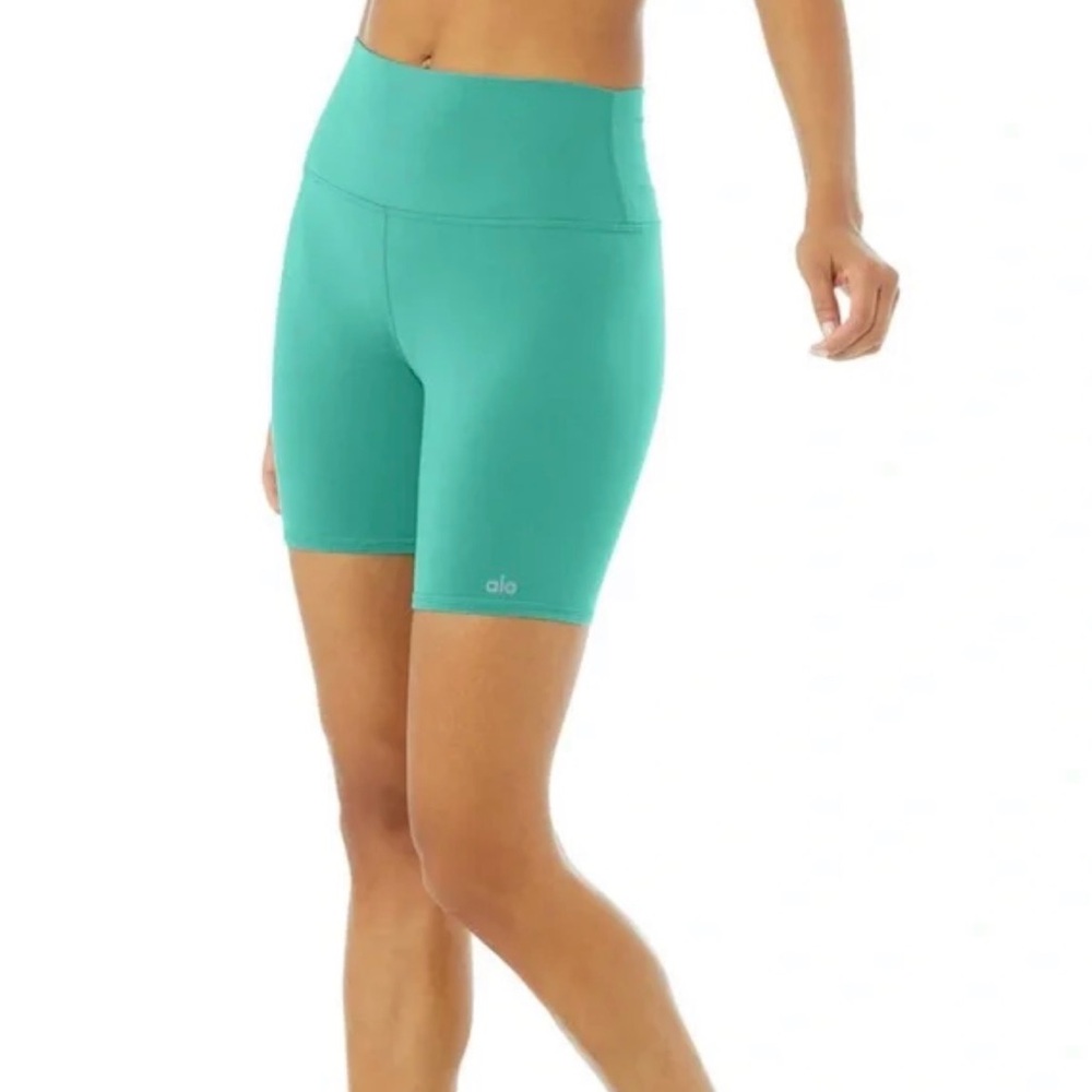 ALO Yoga Women's Teal Bike Shorts